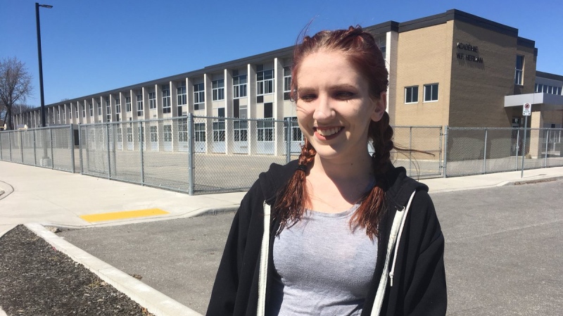 Caitlyn Wilder, a student at W.F. Herman, is helping to organize a student rally against education cuts on Thursday April 4, 2019. ( Chris Campbell / CTV Windsor )