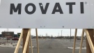 A Movati sign sits on the property of the future fitness club in Windsor, Ont., on Thursday, April 4, 2019. (Michelle Maluske / 