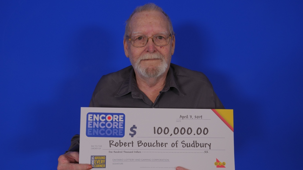 Robert Boucher of Sudbury won $100,000