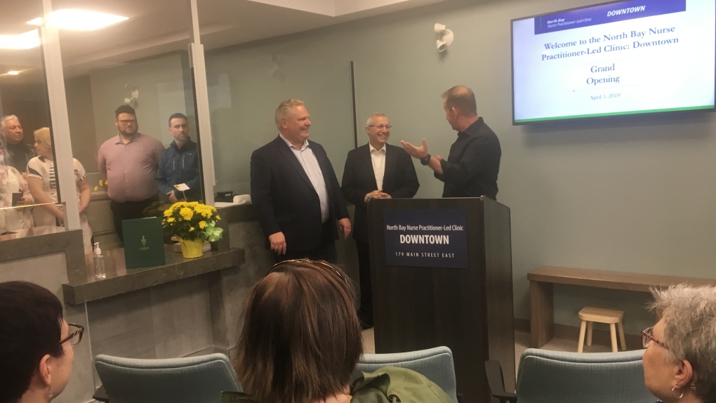 Premier Doug Ford and MP Vic Fedeli at new clinic