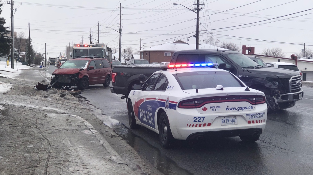 Two-vehicle crash on Lasalle Boulevard in Sudbury