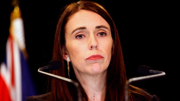 FILE - In this March 25, 2019, file photo, New Zealand Prime Minister Jacinda Ardern addresses a press conference in Wellington, New Zealand. (AP Photo/Nick Perry, File)