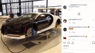 Ding Chen's custom Bugatti Chiron is seen in this image from social media. 
