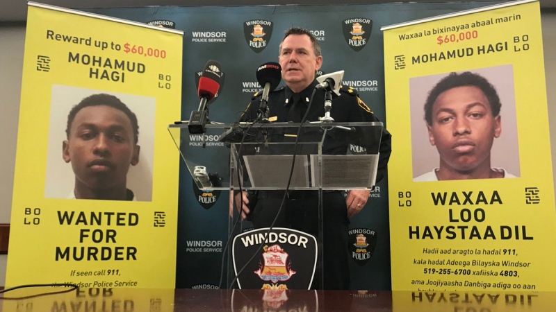Police are offering a reward of up to $60,000 to catch Mohamud Hagi. (Rich Garton / CTV Windsor)