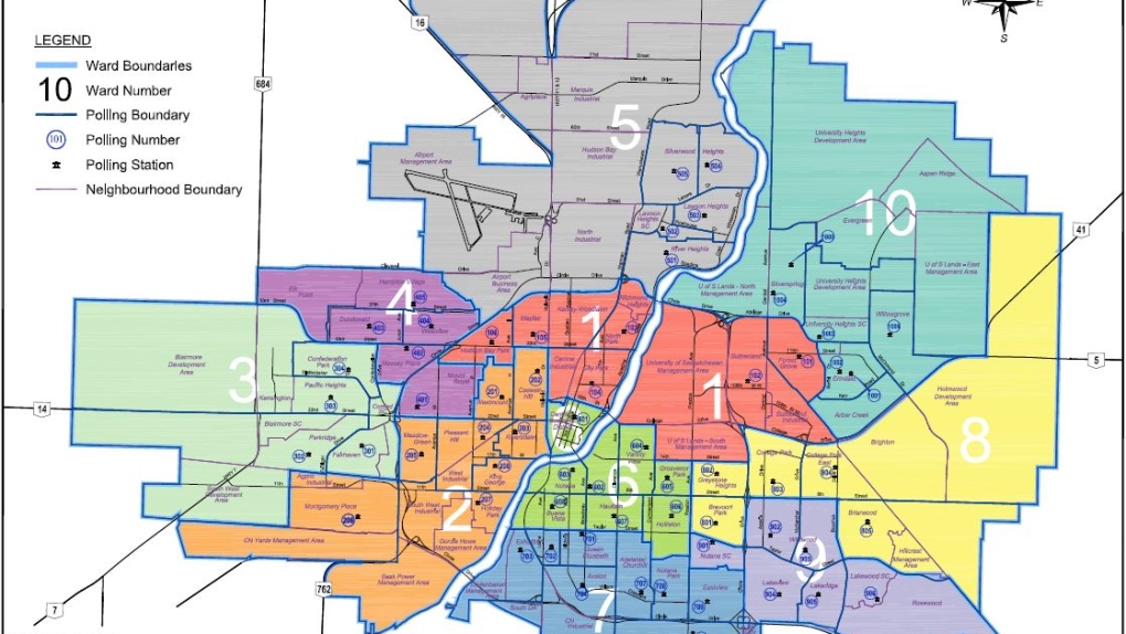 Saskatoon civic boundaries