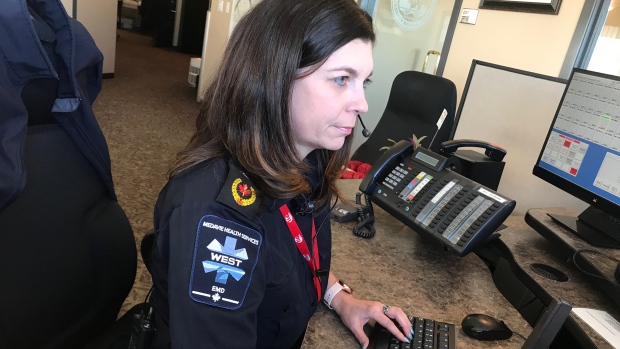 A Saskatoon emergency dispatcher is pictured. (File) 