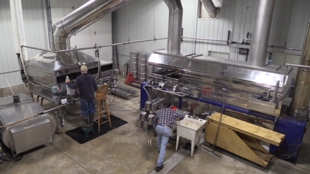 Maple syrup is processed in Huron County, Ont. on Thursday, April 18, 2019. (Scott Miller / CTV London)