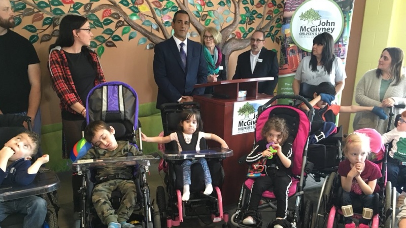 Local philanthropist Al Quesnel made the donation in Windsor, Ont., on Friday, April 18, 2019. (Chris Campell / CTV Windsor) 