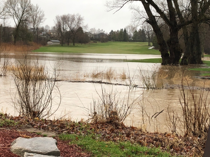 Greenhills Golf Club is dealing with extreme flooding on the course on Friday, April 19, 2019.
(Source: Daryl Sinden of Greenhills) 