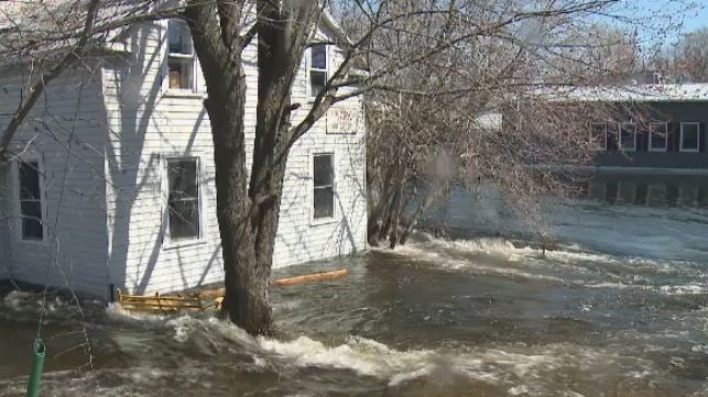 Homes in the Village of Lanark are dealing with flooding as the Clyde River burst it's banks.