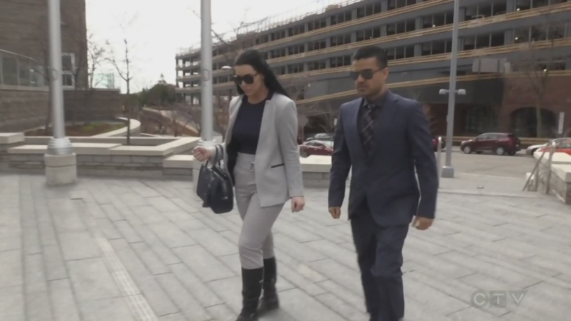 Tiffany Harvey and Hamad Anwar seen in Kitchener Ont. on April 24, 2019.