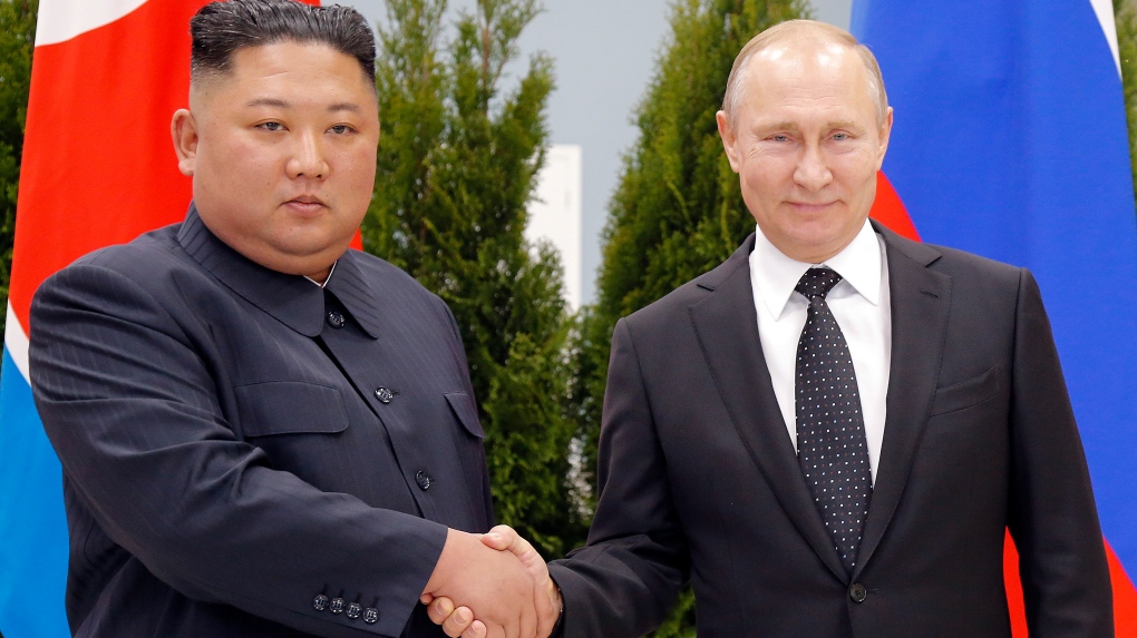 Vladimir Putin and Kim Jong Un in Vladivostok