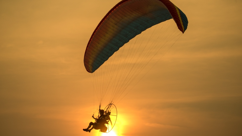 A man operates a paramotor in this file photo.