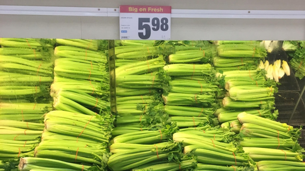 Celery in grocery store