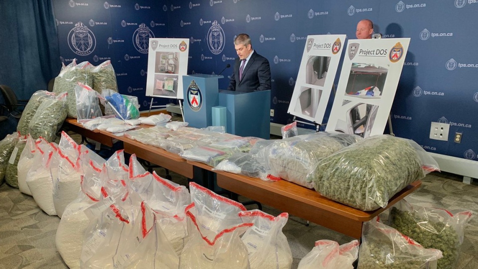 Drugs on display by the Toronto police