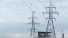 Enwin is assessing power lines in the west end in Windsor, Ont., on Thursday, May 9, 2019. (Bob Bellacicco / CTV Windsor) 