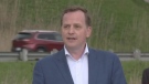 Ontario Transportation Minister Jeff Yurek announces a highway speed limit pilot project near Delaware, Ont. on Friday, May 10, 2019. (Jim Knight / CTV London)