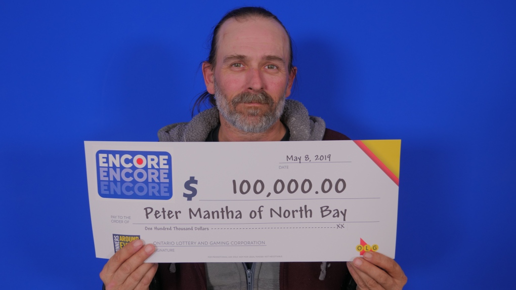 Peter Mantha of North Bay wins $100,000 in lottery