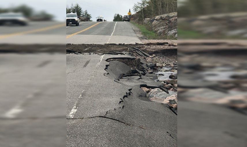 Washout closes Highway 535