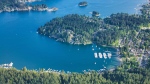 Deep Cove is seen from above in CTV's Chopper 9 in May 2019. (Pete Cline / CTV News Vancouver)
