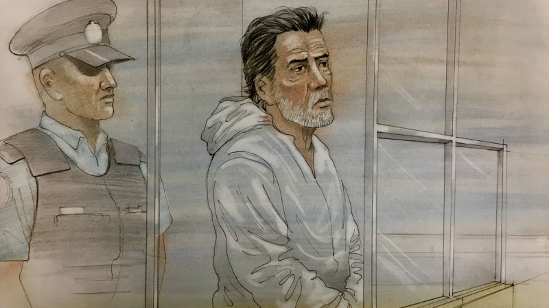 Herculano Pimentel is seen appearing in court on May 22, 2019 in this sketch. (John Mantha) 