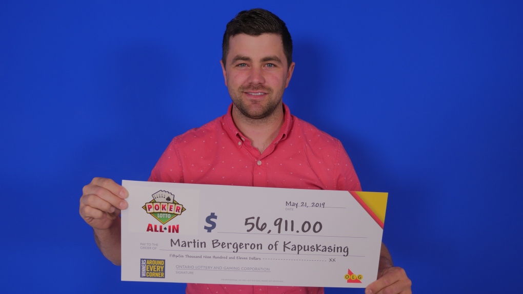 Martin Bergeron of Kapuskasing, lottery winner