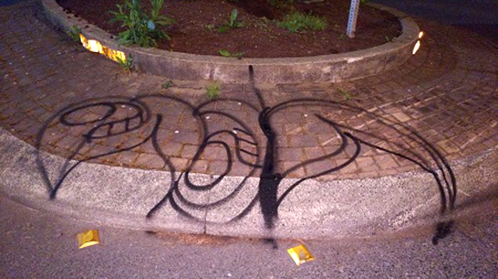 traffic circle vandalism