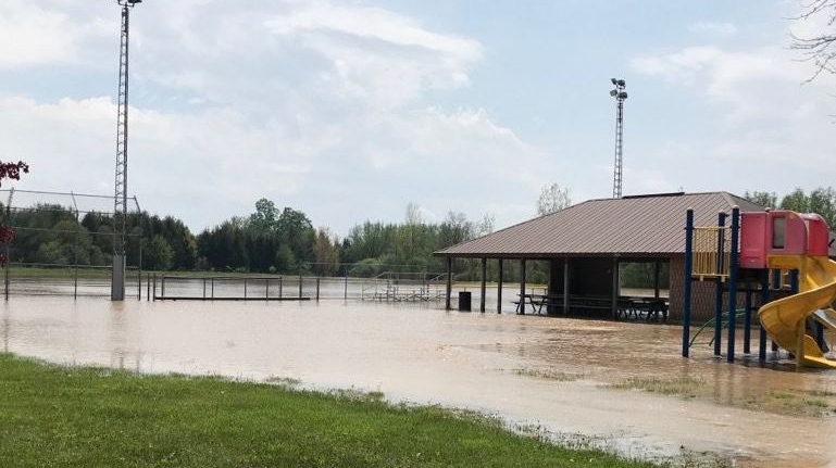 Flooding at Denfield Park