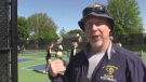High school students try pickleball with help from members of the St. Thomas Pickleball Club on Monday, May 27, 2019. 
(Brent Lale / CTV London)