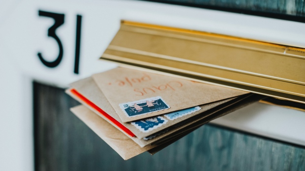 A mail slip with some mail hanging from it is seen in this file image. (Pexels) 