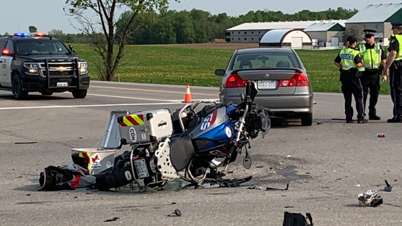 One person was hurt after a collision near Guelph on Friday morning.