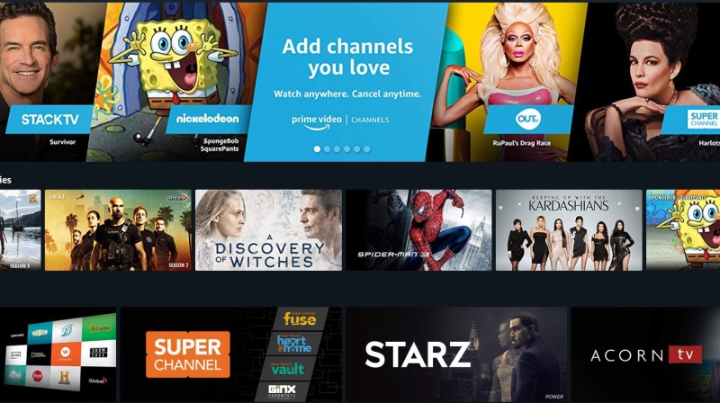 Amazon Channels are shown in this handout image. Canadian television viewers will soon have another streaming option that looks very similar to a cable package. THE CANADIAN PRESS/HO-Amazon Prime Video