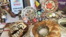 A display of food planned for the Romanian Village in Windsor, Ont. Tuesday, June 4, 2019. (Bob Bellacicco / CTV Windsor)