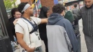 David Lynn (white bandana) is seen in the Church and Wellesley Village on June 4 in a screengrab from a video released by his supporters. 