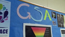 Gay-Straight Alliance sign, GSA