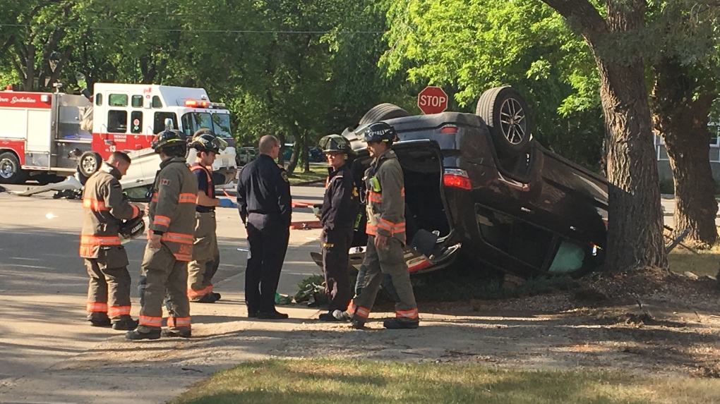two vehicle rollover
