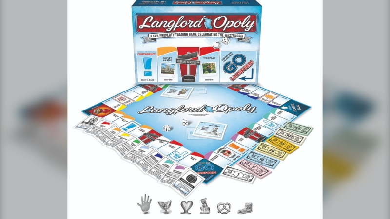 A rendering of the Langford-opoly board game is shown. (Outset Media)