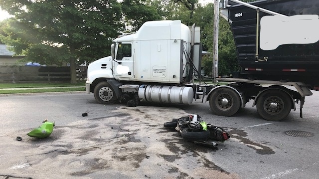 Motorcycle crash Dunnville