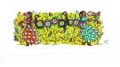 This Google doodle shows work by Ojibwe artist Joshua Mangeshig Pawis-Steckley