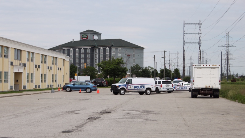 A shooting investigation takes place in south London, Ont. on Monday, June 17, 2019.