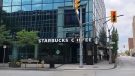 Starbucks at the corner of Ouellette Avenue and University Avenue West in Windsor, Ont. (Kristylee Varley / AM800 News)