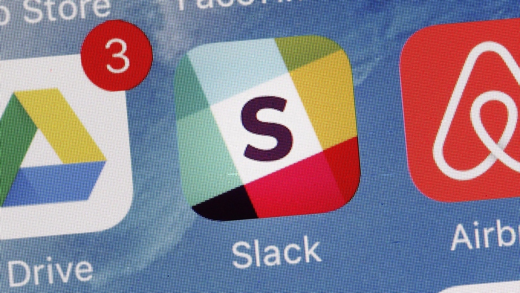 Slack icon on a phone
