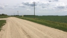 The dead end of Road 45 N, east of Landmark, Man. in 2019. Manitoba RCMP announced on January 12, 2023 they had charged a 24-year-old man in connection with the kidnapping of a 16-year-old girl. (CTV Winnipeg file photo)
