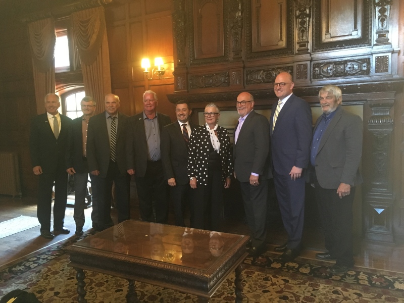 Mayors across Windsor-Essex met informally, without an agenda, for a luncheon at Willistead Manor on June 25, 2019. (Bob Bellacicco / CTV Windsor)