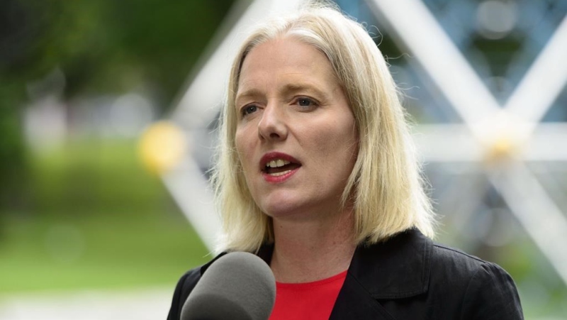 Minister of Environment and Climate Change, Catherine McKenna, makes an announcement on how the federal government will allocate a portion of the proceeds collected as a result of carbon pollution pricing during a press conference in Ottawa on Tuesday, June 25, 2019.