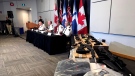 Toronto police are seen updated "Project Kraken" at a news conference on June 28, 2019. (CTV News Toronto / Phil Fraboni)