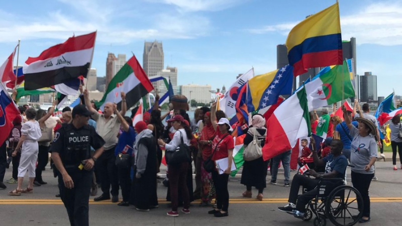 Many cultures were represented at the riverfront to celebrate Multiculturalism Day in Canada in Windsor, Ont., on Thursday, June 28, 2019. (Michelle Maluske / CTV Windsor)