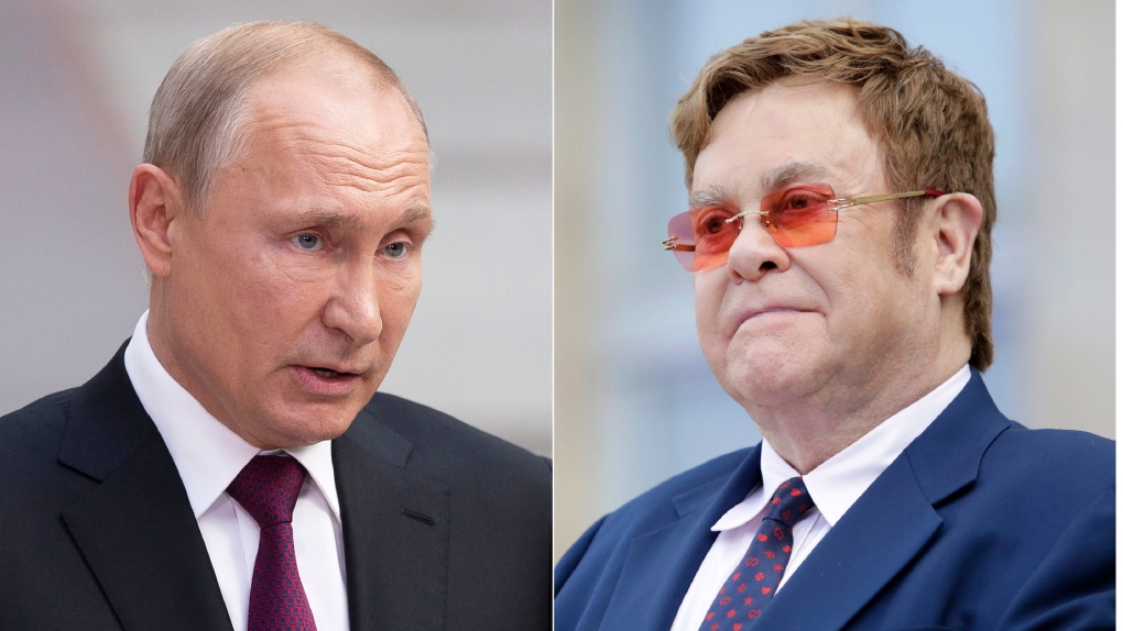 Elton John and Vladimir Putin