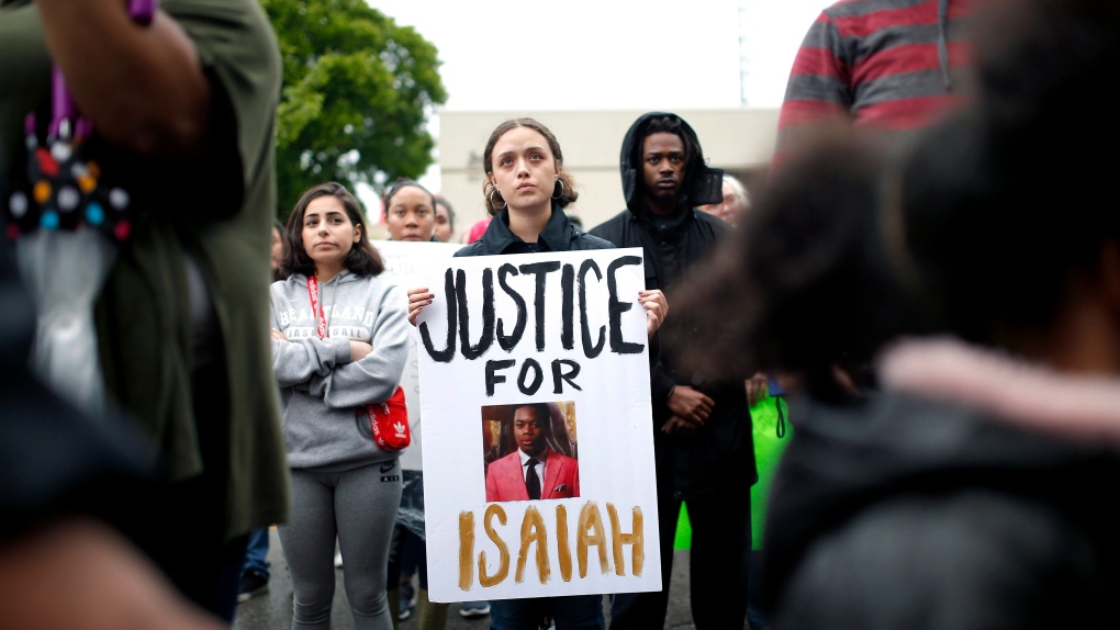 Black Lives Matter protest for Isaiah Lewis