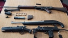Guns seized by Saugeen Shores police on June 30, 2019 